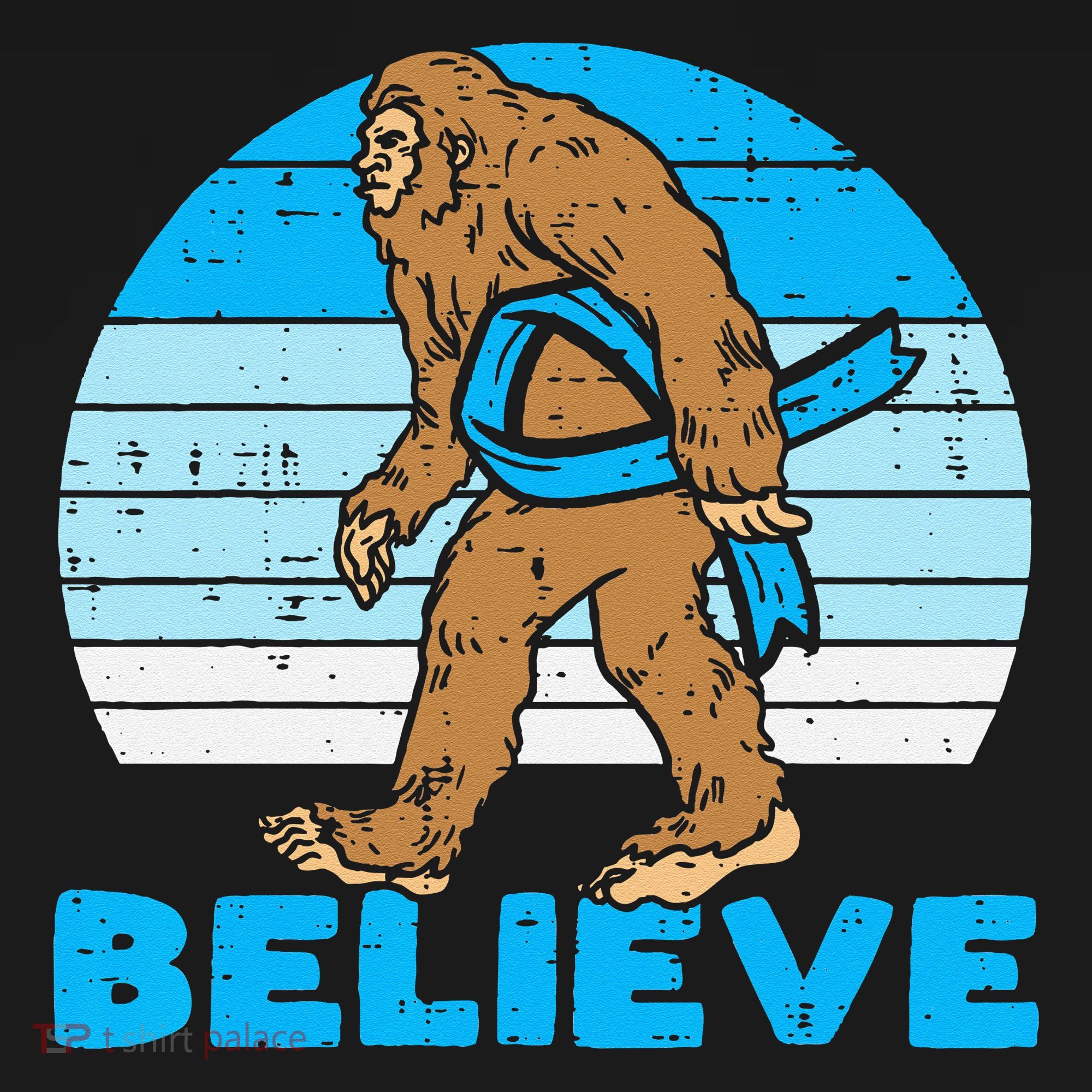 Bigfoot Sasquatch Light Blue Ribbon Prostate Cancer Aware Women's Hoodie