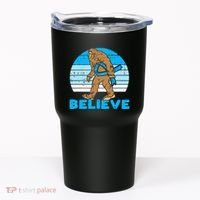 Bigfoot Sasquatch Light Blue Ribbon Prostate Cancer Aware Tumbler thumb 0