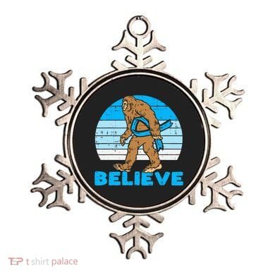 Bigfoot Sasquatch Light Blue Ribbon Prostate Cancer Aware Ornament