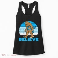 Bigfoot Sasquatch Light Blue Ribbon Prostate Cancer Aware Women's Tank Top thumb 0