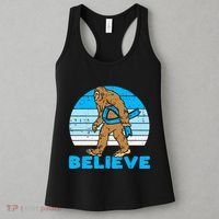 Bigfoot Sasquatch Light Blue Ribbon Prostate Cancer Aware Women's Tank Top thumb 3