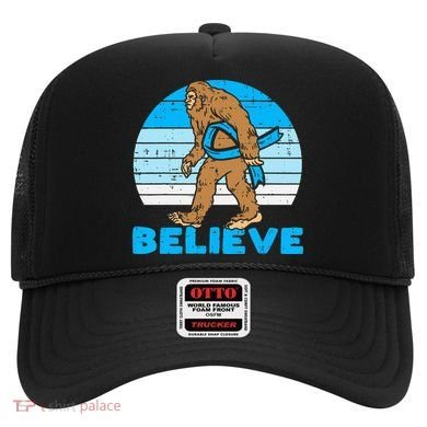Bigfoot Sasquatch Light Blue Ribbon Prostate Cancer Aware Hat