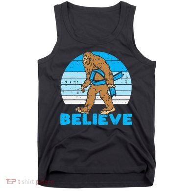 Bigfoot Sasquatch Light Blue Ribbon Prostate Cancer Aware Tank Top