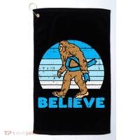 Bigfoot Sasquatch Light Blue Ribbon Prostate Cancer Aware Golf Towel thumb 0