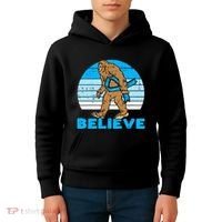 Bigfoot Sasquatch Light Blue Ribbon Prostate Cancer Aware Kids Hoodie thumb 4