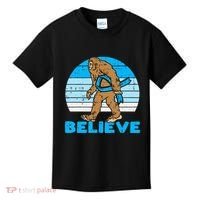 Bigfoot Sasquatch Light Blue Ribbon Prostate Cancer Aware Kids T-Shirt thumb 0