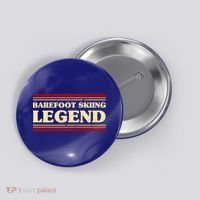 Barefoot Skiing Legend Barefooting Adventure Sports Gift Button thumb 0