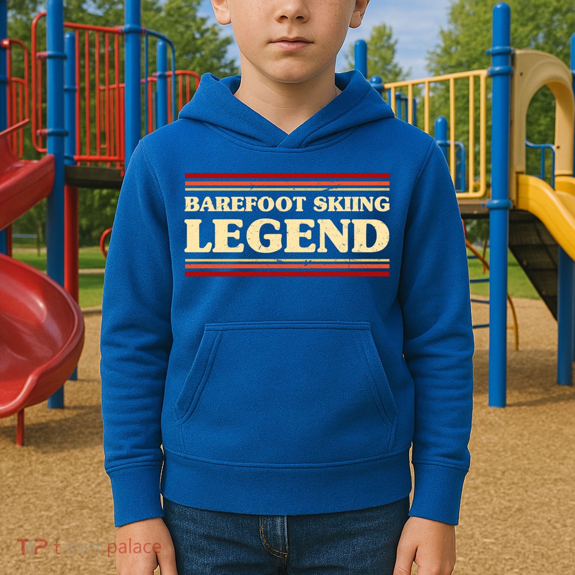 Barefoot Skiing Legend Barefooting Adventure Sports Gift Kids Hoodie