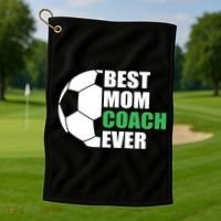 Best Soccer Mom Coach Ever Mother Soccer Mom Coach Gift Golf Towel thumb 1