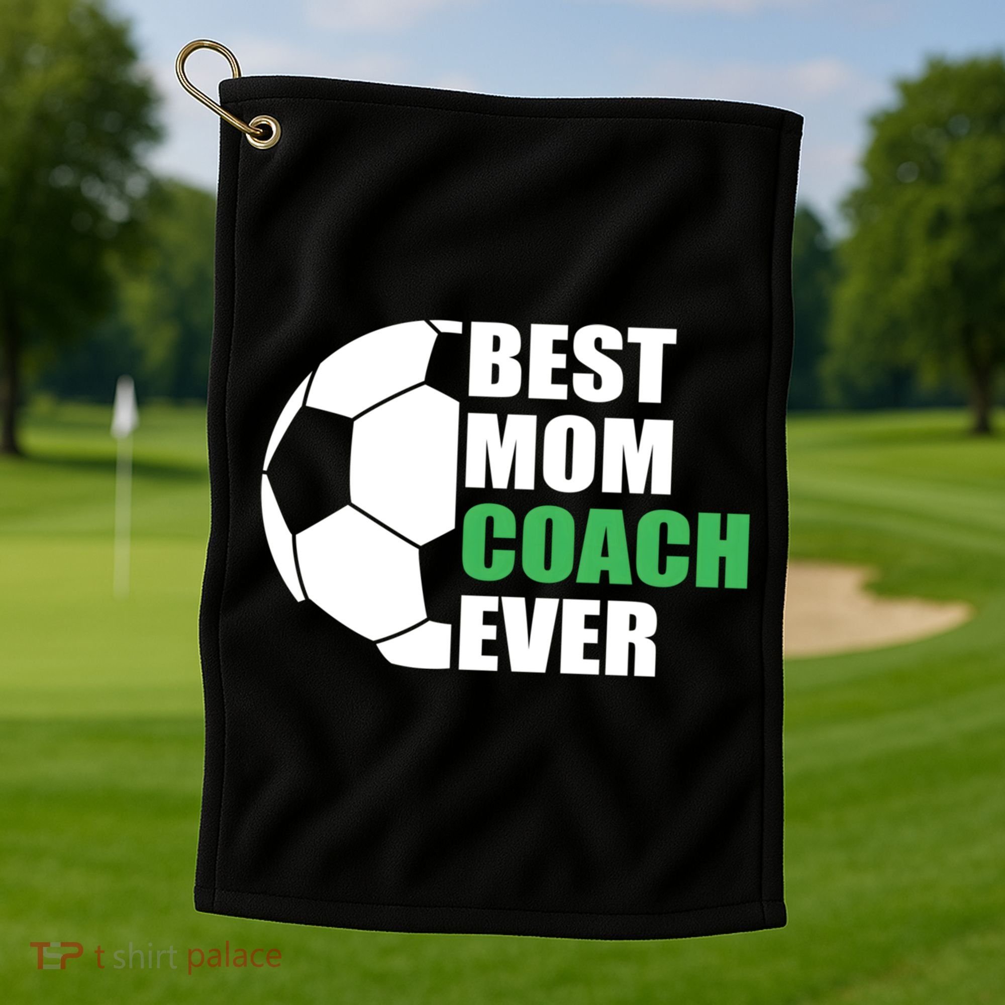 Best Soccer Mom Coach Ever Mother Soccer Mom Coach Gift Golf Towel