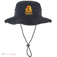 Bigfoot Saw Me But Nobody Believes Him Funny Halloween Bucket Hat thumb 0