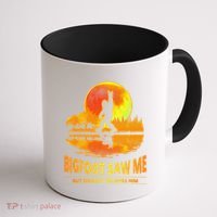 Bigfoot Saw Me But Nobody Believes Him Funny Halloween Coffee Mug thumb 1