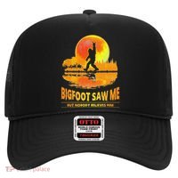 Bigfoot Saw Me But Nobody Believes Him Funny Halloween Hat thumb 0