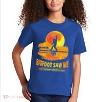 Bigfoot Saw Me But Nobody Believes Him Funny Halloween Kids T-Shirt thumb 2