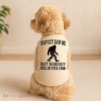 Bigfoot Saw Me But Nobody Believes Him Doggie Tank thumb 2