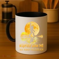 Bigfoot Saw Me But Nobody Believes Him Halloween Bigfoot Coffee Mug thumb 4