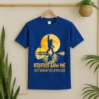 Bigfoot Saw Me But Nobody Believes Him Halloween Bigfoot T-Shirt thumb 2