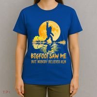 Bigfoot Saw Me But Nobody Believes Him Halloween Bigfoot T-Shirt thumb 4