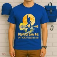 Bigfoot Saw Me But Nobody Believes Him Halloween Bigfoot T-Shirt thumb 6