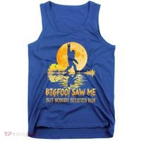 Bigfoot Saw Me But Nobody Believes Him Halloween Bigfoot Tank Top thumb 0