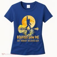 Bigfoot Saw Me But Nobody Believes Him Halloween Bigfoot Women's T-Shirt thumb 0