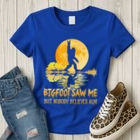 Bigfoot Saw Me But Nobody Believes Him Halloween Bigfoot Women's T-Shirt thumb 3