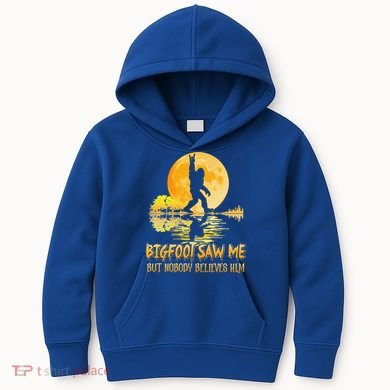 Bigfoot Saw Me But Nobody Believes Him Halloween Bigfoot Kids Hoodie