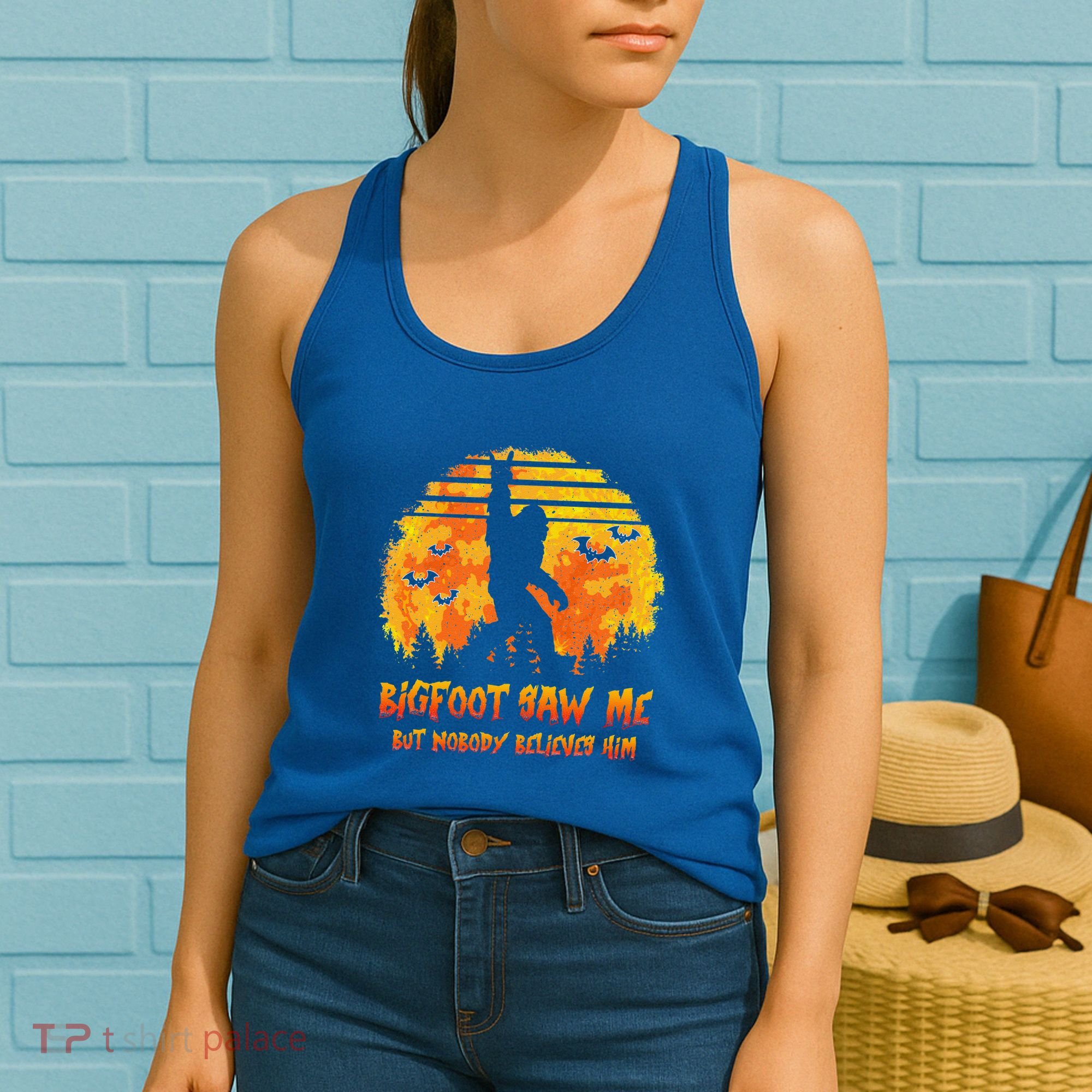 Bigfoot Saw Me But Nobody Believes Him Sasquatch Believer Women's Tank Top