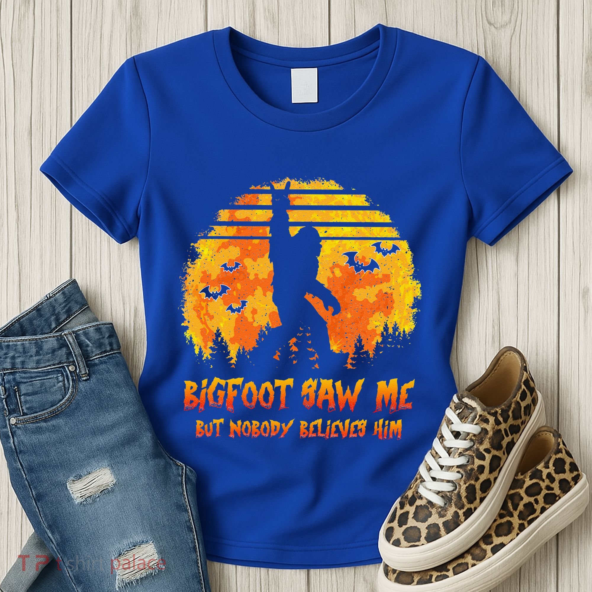 Bigfoot Saw Me But Nobody Believes Him Sasquatch Believer Women's T-Shirt