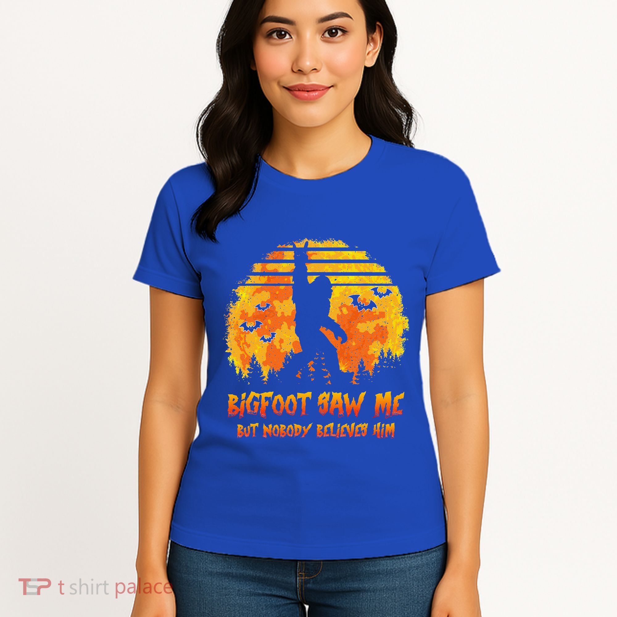 Bigfoot Saw Me But Nobody Believes Him Sasquatch Believer Women's T-Shirt