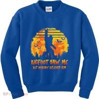 Bigfoot Saw Me But Nobody Believes Him Sasquatch Believer Kids Sweatshirt thumb 0