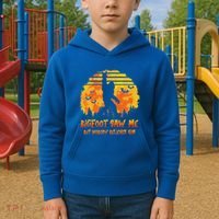 Bigfoot Saw Me But Nobody Believes Him Sasquatch Believer Kids Hoodie thumb 2