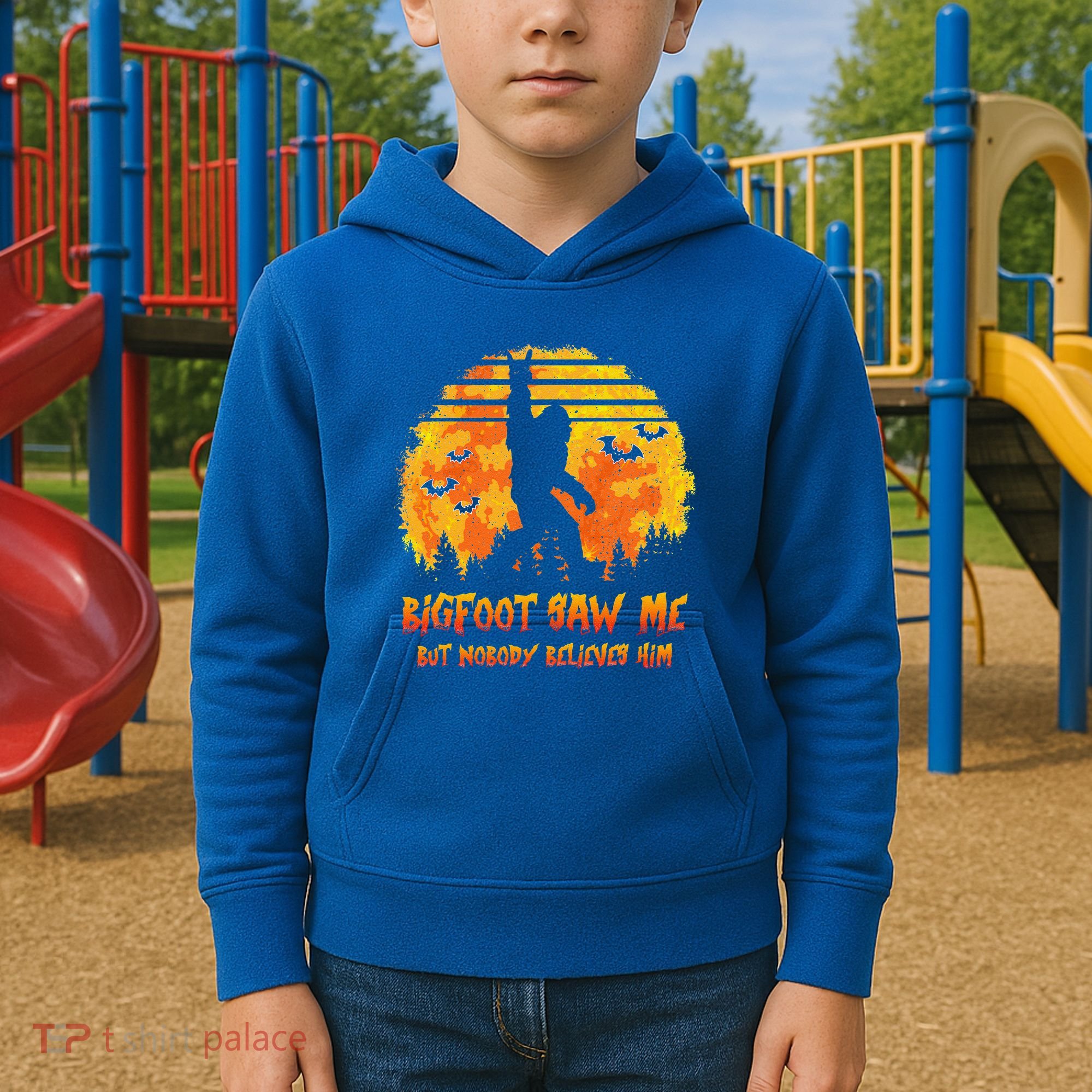 Bigfoot Saw Me But Nobody Believes Him Sasquatch Believer Kids Hoodie