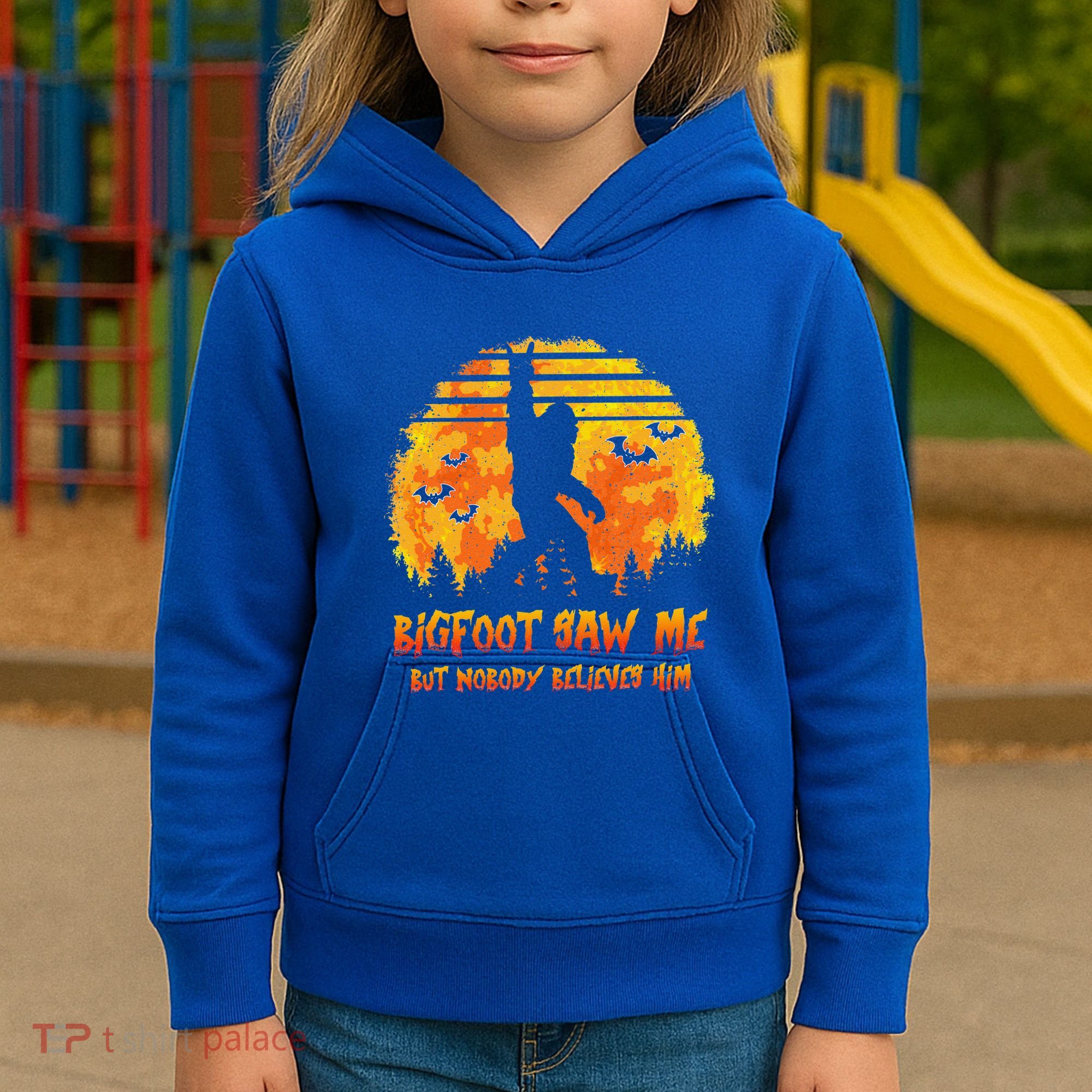 Bigfoot Saw Me But Nobody Believes Him Sasquatch Believer Kids Hoodie