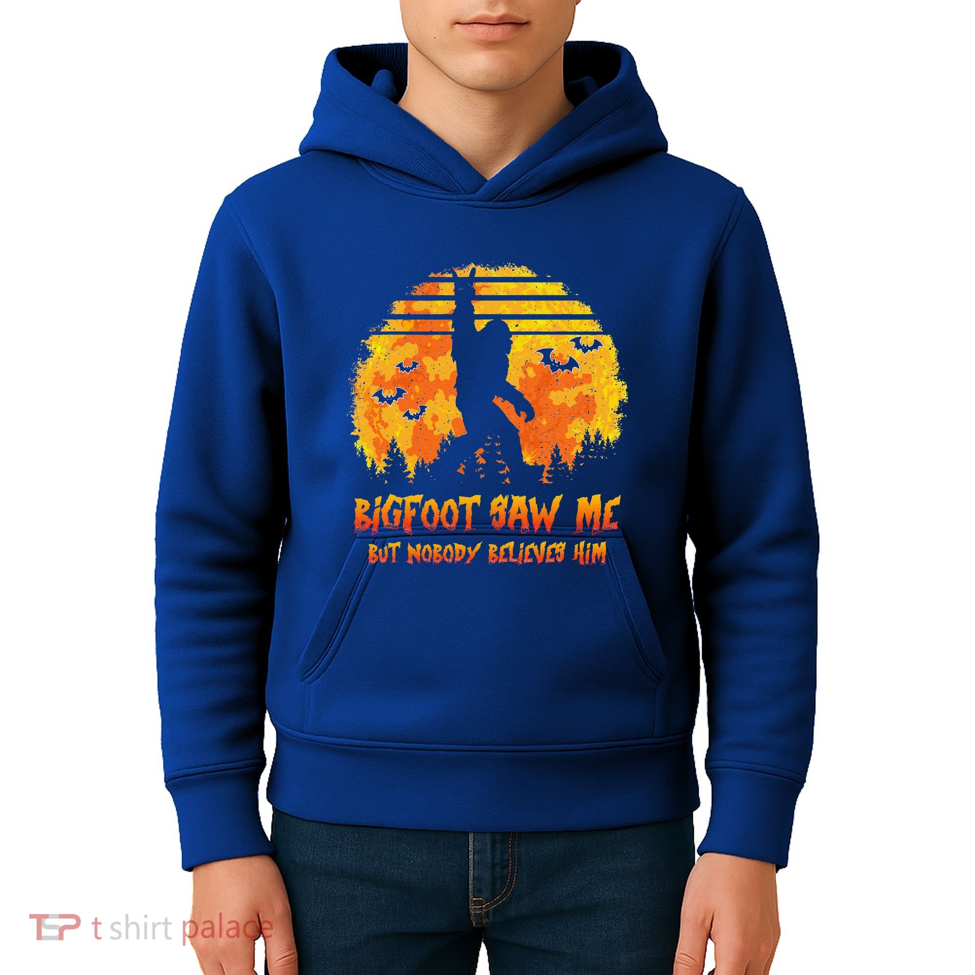 Bigfoot Saw Me But Nobody Believes Him Sasquatch Believer Kids Hoodie