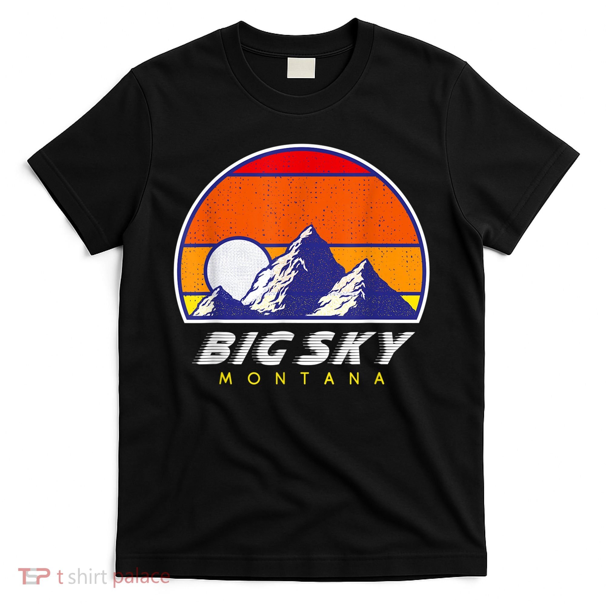 Big Sky Montana USA Ski Resort 1980s Retro Collection T-Shirt