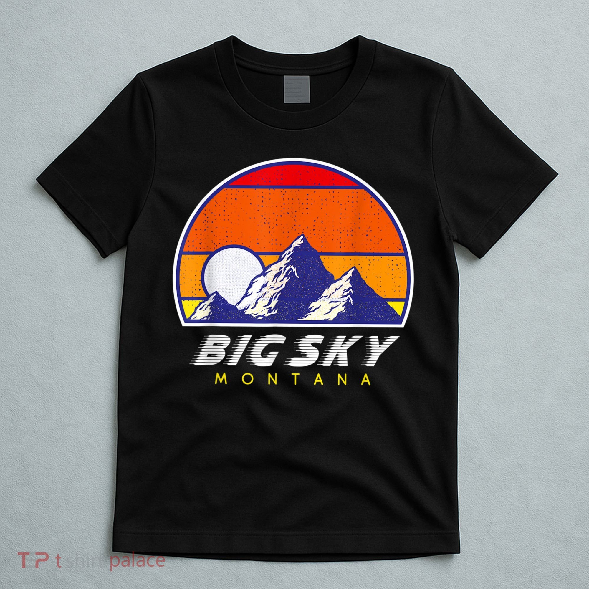 Big Sky Montana USA Ski Resort 1980s Retro Collection T-Shirt
