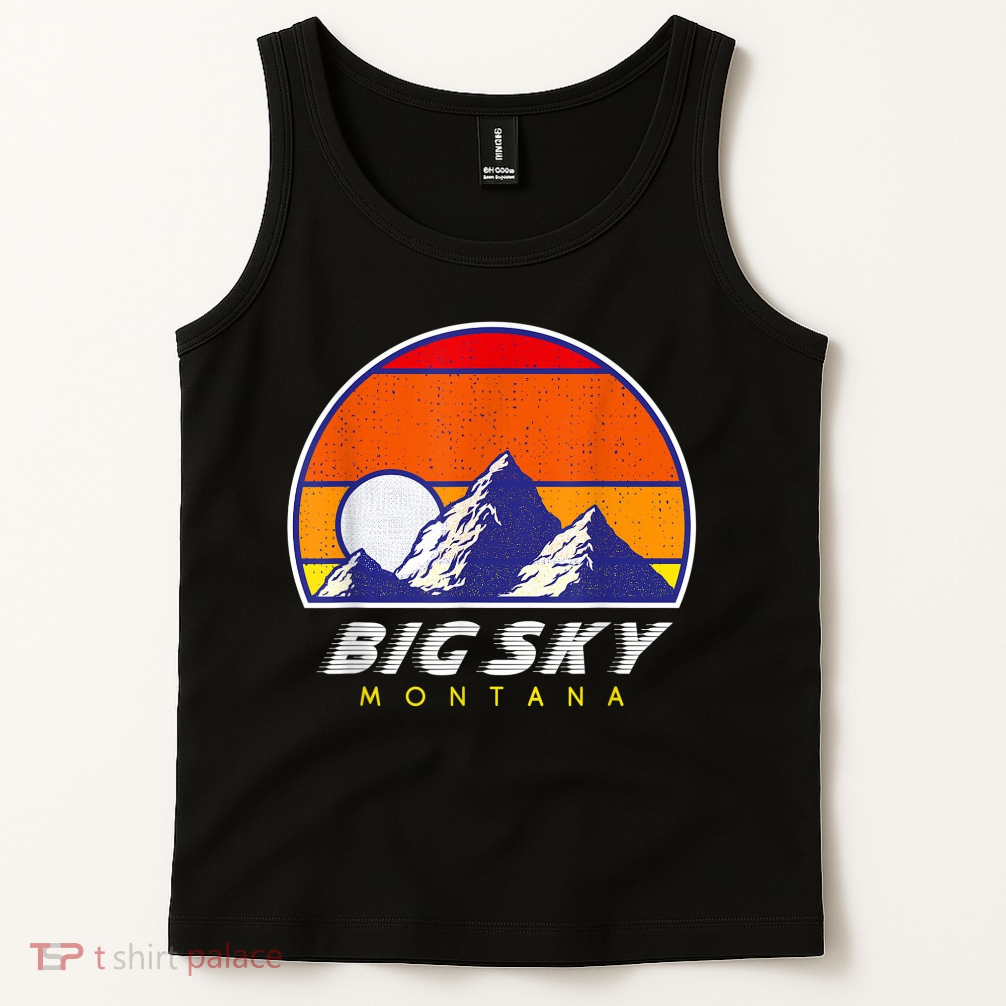 Big Sky Montana USA Ski Resort 1980s Retro Collection Tank Top