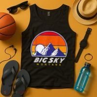 Big Sky Montana USA Ski Resort 1980s Retro Collection Tank Top thumb 4