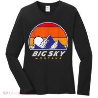 Big Sky Montana USA Ski Resort 1980s Retro Collection Women's Long Sleeve Shirt thumb 0