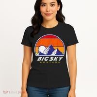 Big Sky Montana USA Ski Resort 1980s Retro Collection Women's T-Shirt thumb 4