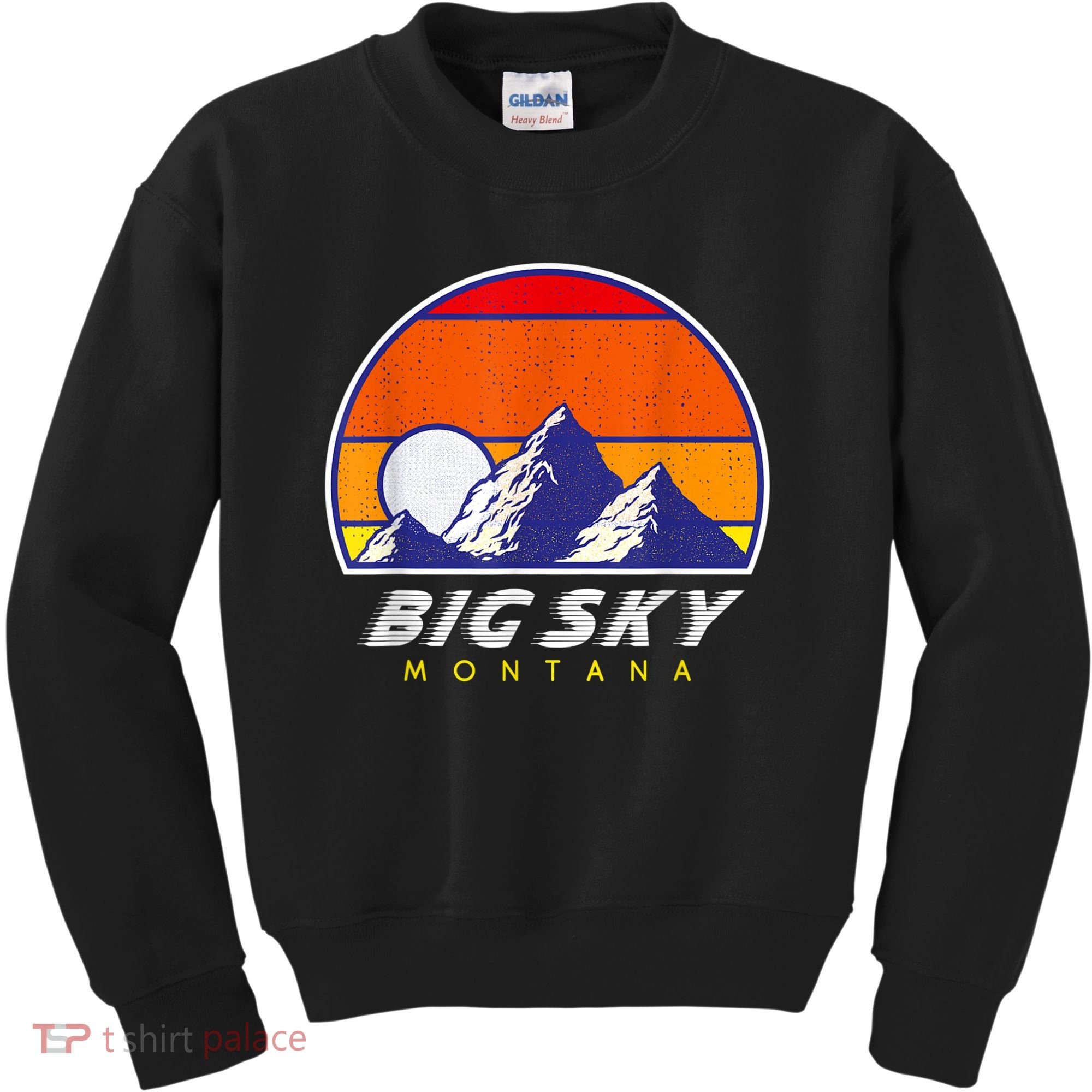 Big Sky Montana USA Ski Resort 1980s Retro Collection Kids Sweatshirt