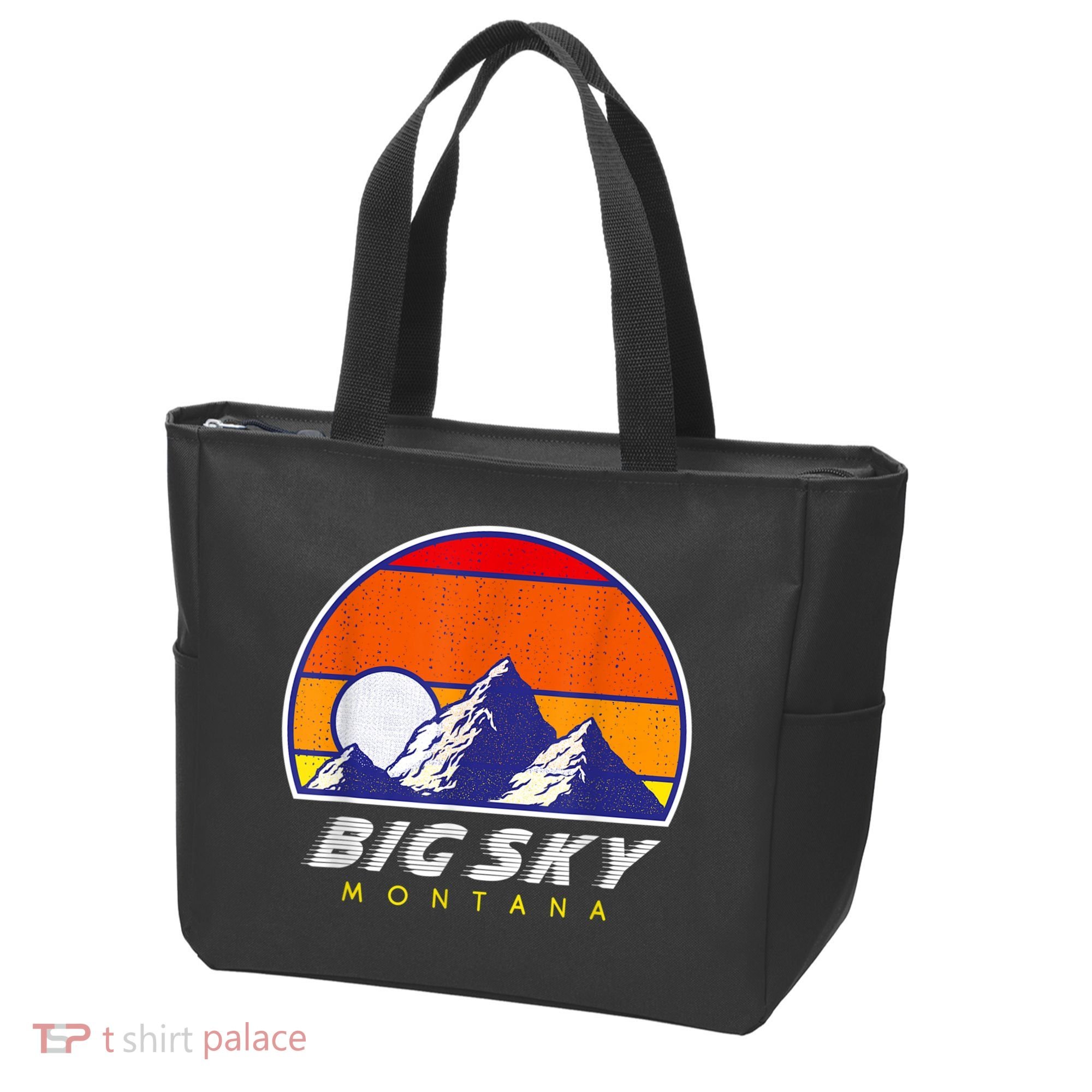 Big Sky Montana USA Ski Resort 1980s Retro Collection Tote Bag