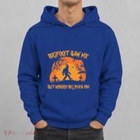 Bigfoot Saw Me But Nobody Believes Him Sasquatch Halloween Hoodie thumb 0