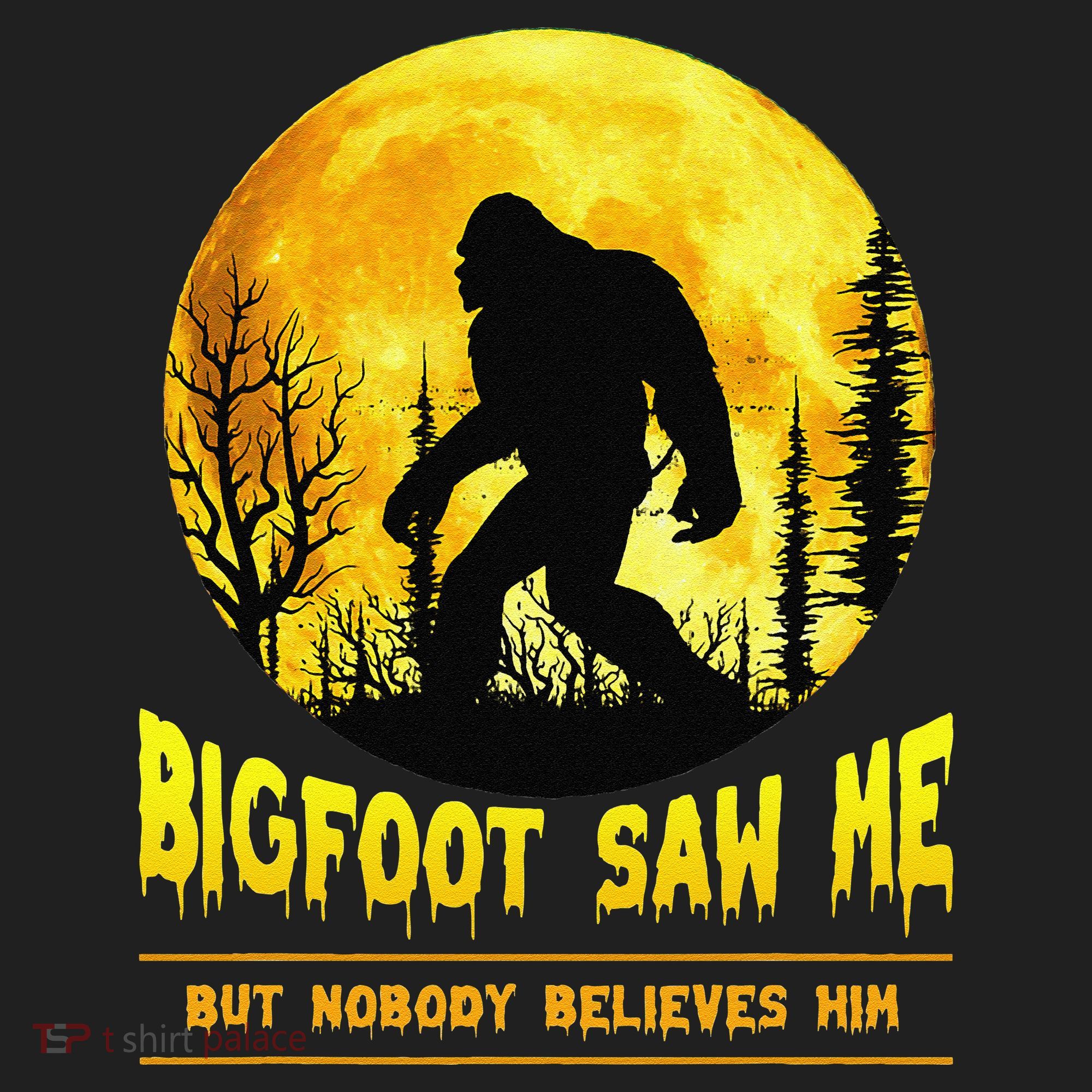 Bigfoot Saw Me Nobody Believes Him Funny Halloween Costume Women's Sweatshirt