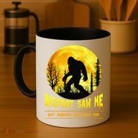 Bigfoot Saw Me Nobody Believes Him Funny Halloween Costume Coffee Mug thumb 4
