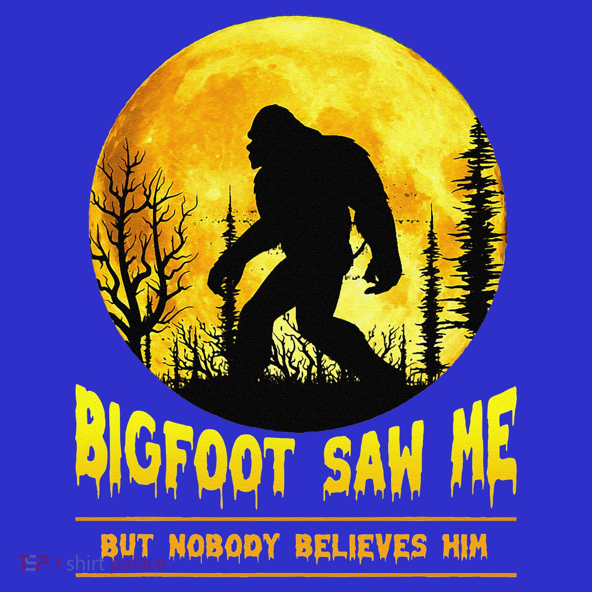 Bigfoot Saw Me Nobody Believes Him Funny Halloween Costume Hoodie