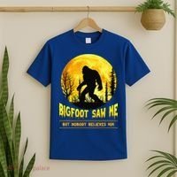 Bigfoot Saw Me Nobody Believes Him Funny Halloween Costume T-Shirt thumb 2