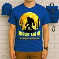 Bigfoot Saw Me Nobody Believes Him Funny Halloween Costume T-Shirt thumb 6