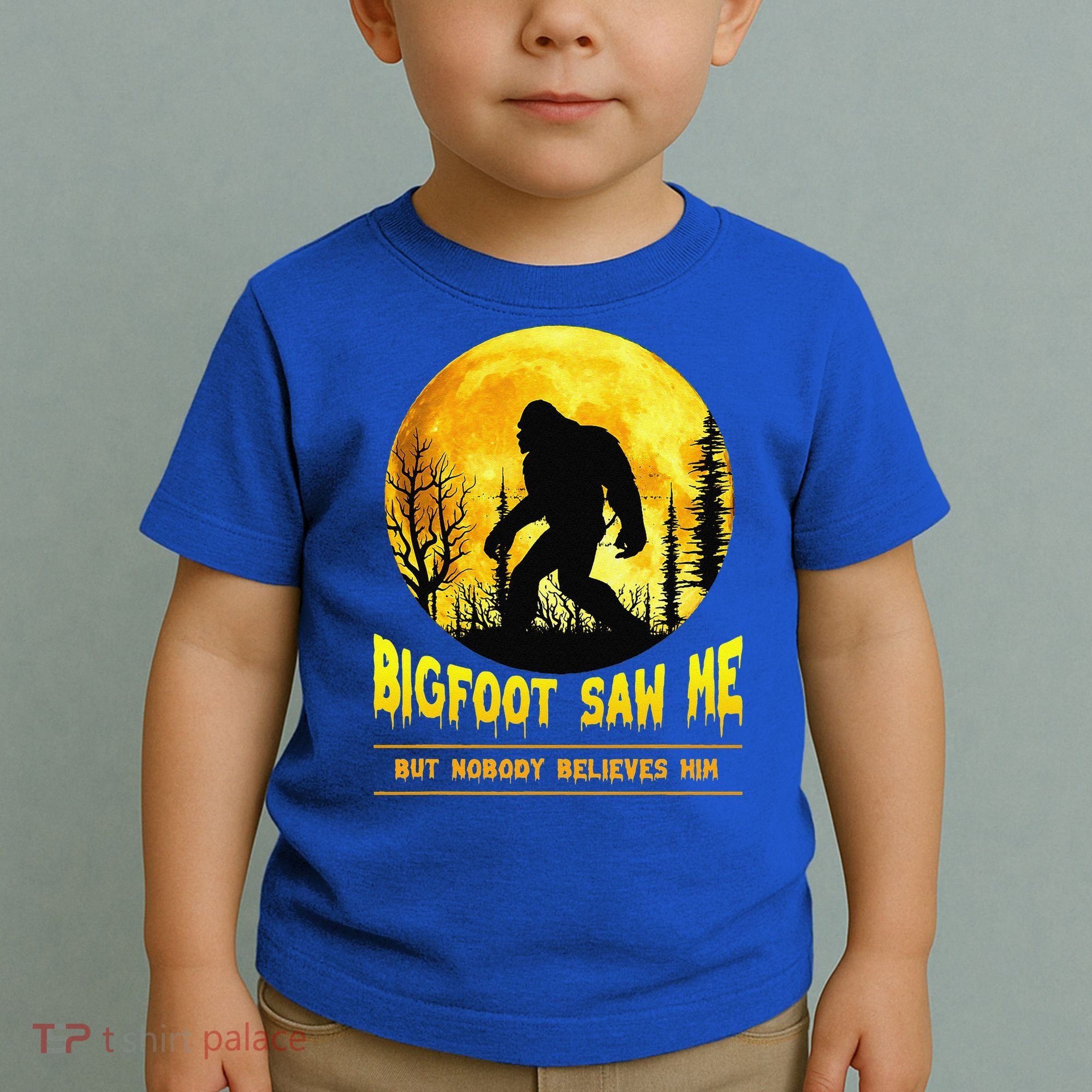 Bigfoot Saw Me Nobody Believes Him Funny Halloween Costume Toddler T-Shirt